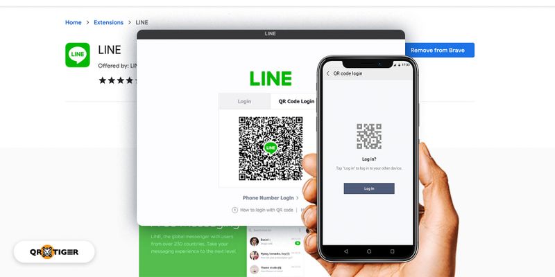 LINE怎么扫码登录？